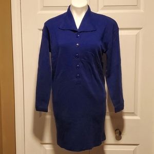 Liz Claiborne Petite Women's Blue Long Sleeve Dress - Size Petite XS